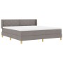 Cama con Somier con Colchón Taupe 180x200 cm Tela, Cabecero Diseño de Bloques Diamante Taupe 180 cm Tela by , Beds and slatte...