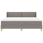 Cama con Somier con Colchón Taupe 180x200 cm Tela, Cabecero Diseño de Bloques Diamante Taupe 180 cm Tela by , Beds and slatte...