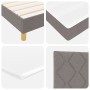 Cama con Somier con Colchón Taupe 180x200 cm Tela, Cabecero Diseño de Bloques Diamante Taupe 180 cm Tela by , Beds and slatte...