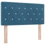Cama Box Spring con colchón terciopelo azul oscuro 90x200 cm by , Beds and slatted bases - Ref: Foro24-3341400, Price: 325,95...