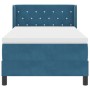 Cama Box Spring con colchón terciopelo azul oscuro 90x200 cm by , Beds and slatted bases - Ref: Foro24-3341400, Price: 325,95...