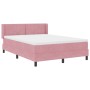 Cama Box Spring con colchón terciopelo rosa 160x200 cm by , Beds and slatted bases - Ref: Foro24-3341533, Price: 474,76 €, Di...