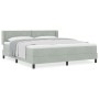 Cama Box Spring con colchón terciopelo gris claro 180x200 cm by , Beds and slatted bases - Ref: Foro24-3341534, Price: 529,83...