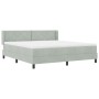 Cama Box Spring con colchón terciopelo gris claro 180x200 cm by , Beds and slatted bases - Ref: Foro24-3341534, Price: 529,83...