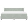 Cama Box Spring con colchón terciopelo gris claro 180x200 cm by , Beds and slatted bases - Ref: Foro24-3341534, Price: 529,83...