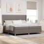 Cama con somier y colchón Taupe 200x200 cm Tela | Foro24.es | Tu tienda online para hogar, jardín y más Foro24.es