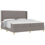 Cama con somier y colchón Taupe 200x200 cm Tela | Foro24.es | Tu tienda online para hogar, jardín y más Foro24.es