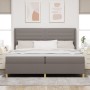 Cama con somier y colchón Taupe 200x200 cm Tela | Foro24.es | Tu tienda online para hogar, jardín y más Foro24.es