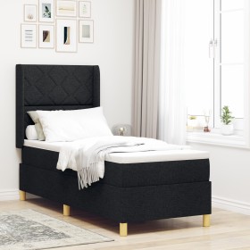Cama Box Spring con Colchón Negro 80x200 cm Tela by , Beds and slatted bases - Ref: Foro24-3341863, Price: 319,55 €, Discount: %
