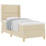 Cama con Somier y Colchón en Crema - 90x200 cm Tela von , Betten und Lattenroste - Ref: Foro24-3341880, Preis: 335,52 €, Raba...