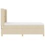 Cama con Somier y Colchón en Crema - 90x200 cm Tela von , Betten und Lattenroste - Ref: Foro24-3341880, Preis: 335,52 €, Raba...