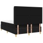 Cama Box Spring con colchón Negro 140x200 cm Tela