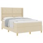 Cama Box Spring con Colchón Crema 140x200 cm Tela by , Beds and slatted bases - Ref: Foro24-3341901, Price: 538,74 €, Discoun...