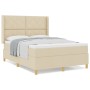 Cama Box Spring con Colchón Crema 140x200 cm Tela by , Beds and slatted bases - Ref: Foro24-3341901, Price: 538,74 €, Discoun...