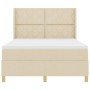 Cama Box Spring con Colchón Crema 140x200 cm Tela by , Beds and slatted bases - Ref: Foro24-3341901, Price: 538,74 €, Discoun...