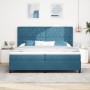 Cama con somier y colchón azul oscuro 200x200 cm de terciopelo | Foro24.es | Tu tienda online para hogar, jardín y más Foro24.es