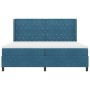 Cama con somier y colchón azul oscuro 200x200 cm de terciopelo | Foro24.es | Tu tienda online para hogar, jardín y más Foro24.es