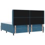 Cama con somier y colchón azul oscuro 200x200 cm de terciopelo | Foro24.es | Tu tienda online para hogar, jardín y más Foro24.es
