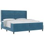 Cama con somier y colchón azul oscuro 200x200 cm de terciopelo | Foro24.es | Tu tienda online para hogar, jardín y más Foro24.es