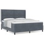 Cama con Colchón Box Spring Gris Oscuro 180x200 cm Terciopelo de , Camas y somieres - Ref: Foro24-3342075, Precio: 614,73 €