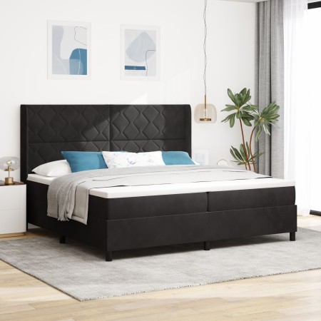 Cama Box Spring  con colchón Negro 200x200 cm Terciopelo | Foro24.es | Tu tienda online para hogar, jardín y más Foro24.es