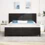 Cama Box Spring  con colchón Negro 200x200 cm Terciopelo | Foro24.es | Tu tienda online para hogar, jardín y más Foro24.es