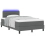 Cama Box Spring con Colchón & LED Gris Oscuro 120x200 cm Tela by , Beds and slatted bases - Ref: Foro24-3342122, Price: 420,5...