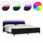Cama con Base de Resortes con Colchón & Luz LED Negra 200x200 cm Tela | Foro24.es | Tu tienda online para hogar, jardín y más Foro24.es