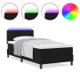 Cama con Base con Colchón & LED Negra 90x190 cm Tela | Foro24.es | Tu tienda online para hogar, jardín y más Foro24.es