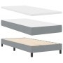 Cama Box Spring con Colchón y LED Gris Claro 90x200 cm Tela by , Beds and slatted bases - Ref: Foro24-3342254, Price: 307,98 ...