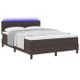 Cama Box Spring de con colchón y LED Marrón Oscuro 160x200 cm Tela | Foro24.es | Tu tienda online para hogar, jardín y más Foro24.es