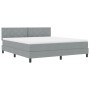 Cama con base con colchón y LED gris claro 180x200 cm Tela | Foro24.es | Tu tienda online para hogar, jardín y más Foro24.es
