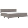 Cama Box Spring con Colchón y Luz LED Taupe 200x200 cm Tela by , Beds and slatted bases - Ref: Foro24-3342314, Price: 640,04 ...
