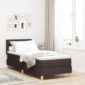 Comprar Cama Box Spring con Colchón y LED Marrón