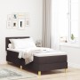Cama Box Spring con Colchón y LED Marrón Oscuro 80x200 cm Tela by , Beds and slatted bases - Ref: Foro24-3342474, Price: 300,...