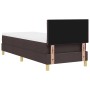 Cama Box Spring con Colchón y LED Marrón Oscuro 80x200 cm Tela by , Beds and slatted bases - Ref: Foro24-3342474, Price: 300,...