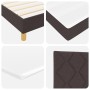 Cama Box Spring con Colchón y LED Marrón Oscuro 80x200 cm Tela by , Beds and slatted bases - Ref: Foro24-3342474, Price: 300,...