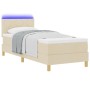 Cama con Base con Colchón y LED Crema 80x200 cm Tela | Foro24.es | Tu tienda online para hogar, jardín y más Foro24.es