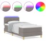 Cama con Box Spring y Colchón & LED Taupe 90x190 cm Tela | Foro24.es | Tu tienda online para hogar, jardín y más Foro24.es
