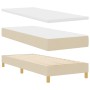 Cama con Base con Colchón y LED Crema 80x200 cm Tela | Foro24.es | Tu tienda online para hogar, jardín y más Foro24.es