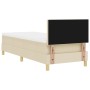 Cama con Base con Colchón y LED Crema 80x200 cm Tela | Foro24.es | Tu tienda online para hogar, jardín y más Foro24.es