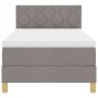 Cama con Box Spring y Colchón & LED Taupe 90x190 cm Tela | Foro24.es | Tu tienda online para hogar, jardín y más Foro24.es