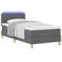 Cama Box Spring con Colchón y LED Gris Oscuro 90x200 cm Tela | Foro24.es | Tu tienda online para hogar, jardín y más Foro24.es
