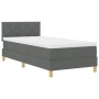 Cama Box Spring con Colchón y LED Gris Oscuro 90x200 cm Tela | Foro24.es | Tu tienda online para hogar, jardín y más Foro24.es
