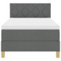 Cama Box Spring con Colchón y LED Gris Oscuro 90x200 cm Tela | Foro24.es | Tu tienda online para hogar, jardín y más Foro24.es