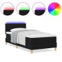 Cama con Base con Colchón y LED Negro 100x200 cm Tela | Foro24.es | Tu tienda online para hogar, jardín y más Foro24.es