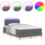 Box Spring con Colchón y LED Gris Oscuro 120x200 cm Tela by , Beds and slatted bases - Ref: Foro24-3342507, Price: 391,71 €, ...