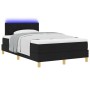 Cama con Base y Colchón & LED Negra 120x200 cm Tela by , Beds and slatted bases - Ref: Foro24-3342508, Price: 393,93 €, Disco...