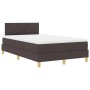 Cama con Base de Muelles con Colchón y LED Marrón Oscuro 120x200 cm Tela by , Beds and slatted bases - Ref: Foro24-3342509, P...
