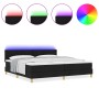 Cama con somier y colchón LED negro 200x200 cm tela von , Betten und Lattenroste - Ref: Foro24-3342543, Preis: 599,70 €, Raba...